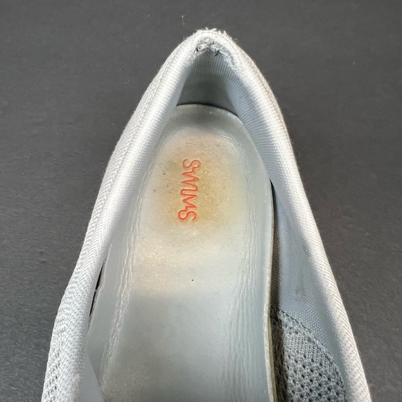 "SWIMS" Mens Barry Oxford Light Gray/Faded Lemon Mesh Dress Lace Up Size 11 - Picture 10 of 12